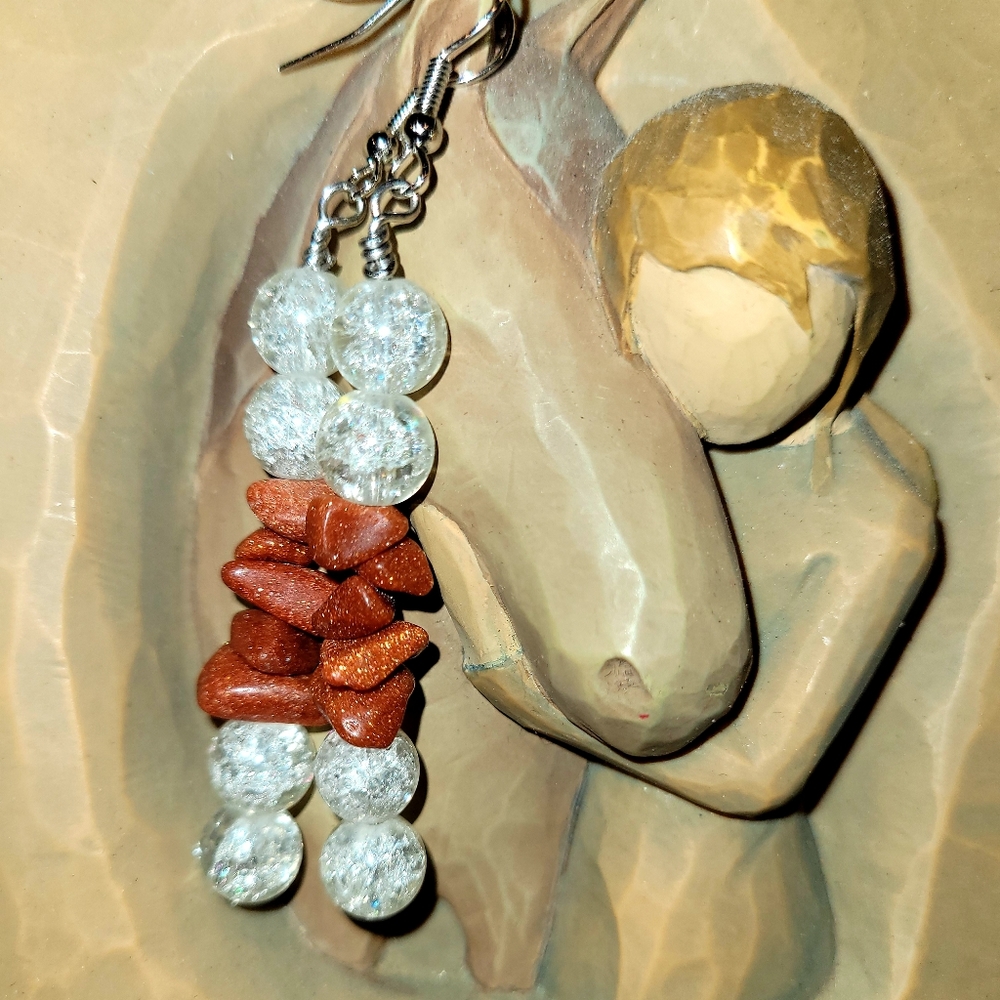 Gemstone Chip Earrings